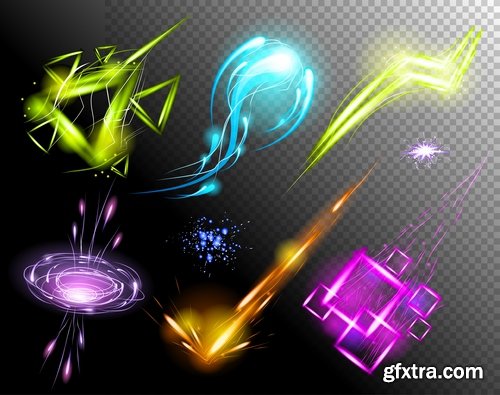 Collection light effect spark meteor laser illumination color music 25 EPS