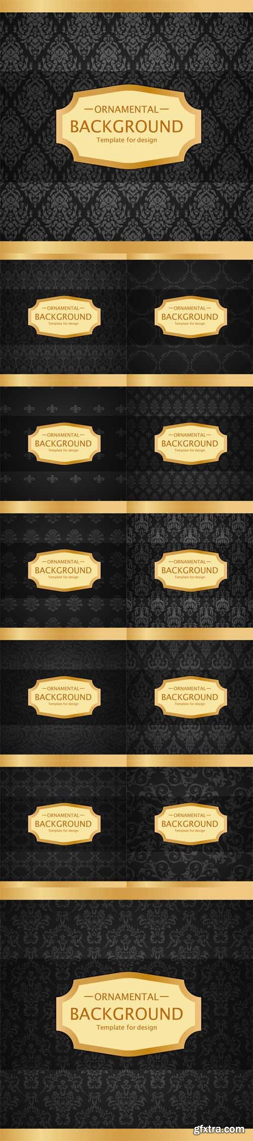 Vector Set - Luxury Vintage Background. Perfect as Invitation or Announcement