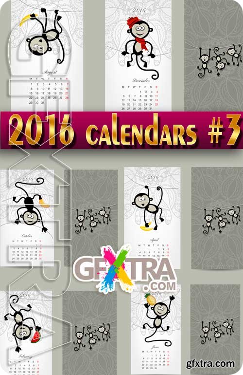 2016 calendars #3 - Stock Vectors