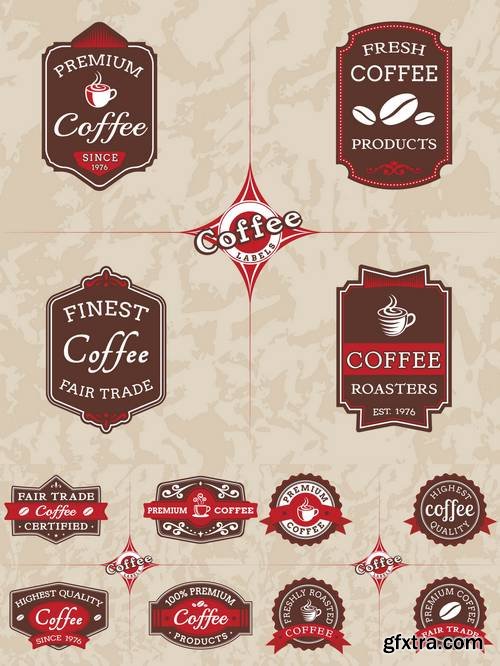 Coffee Labels Set