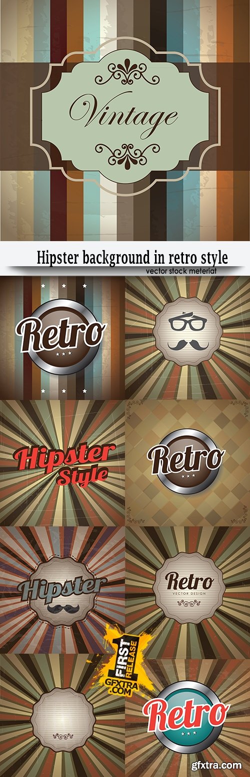 Hipster background in retro style