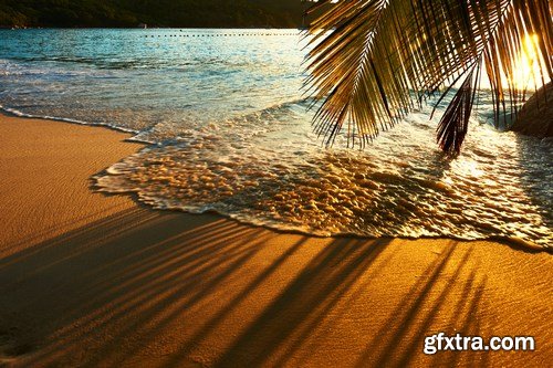 Beautiful Sunset at Seychelles Beach - 9xUHQ JPEG