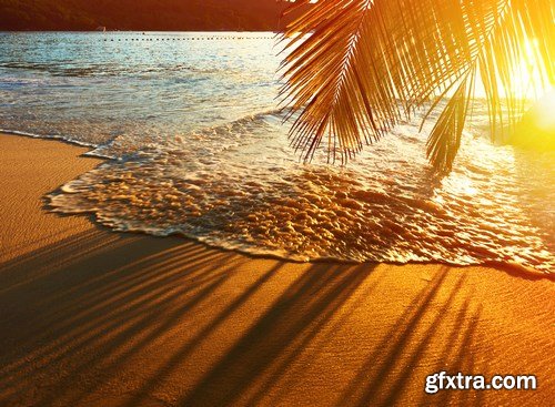 Beautiful Sunset at Seychelles Beach - 9xUHQ JPEG