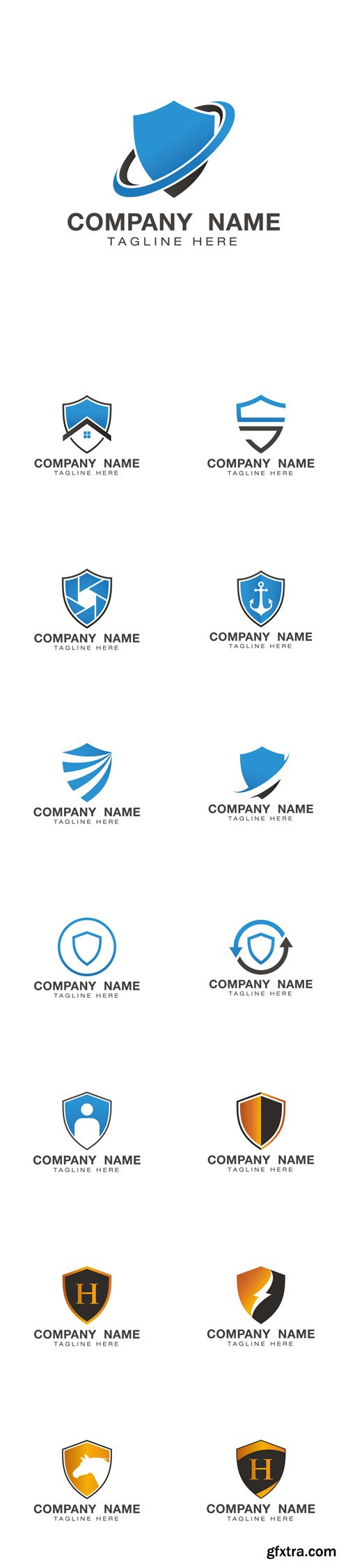 Vector Set - Shield Logo Design