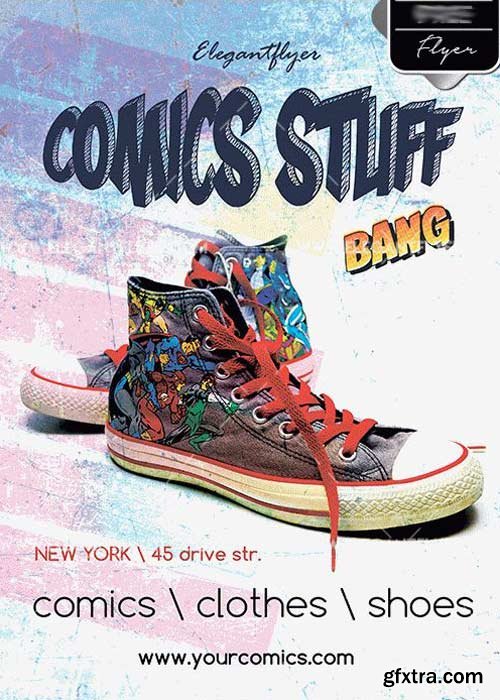 Comics Stuff V4 PSD Template + Facebook cover