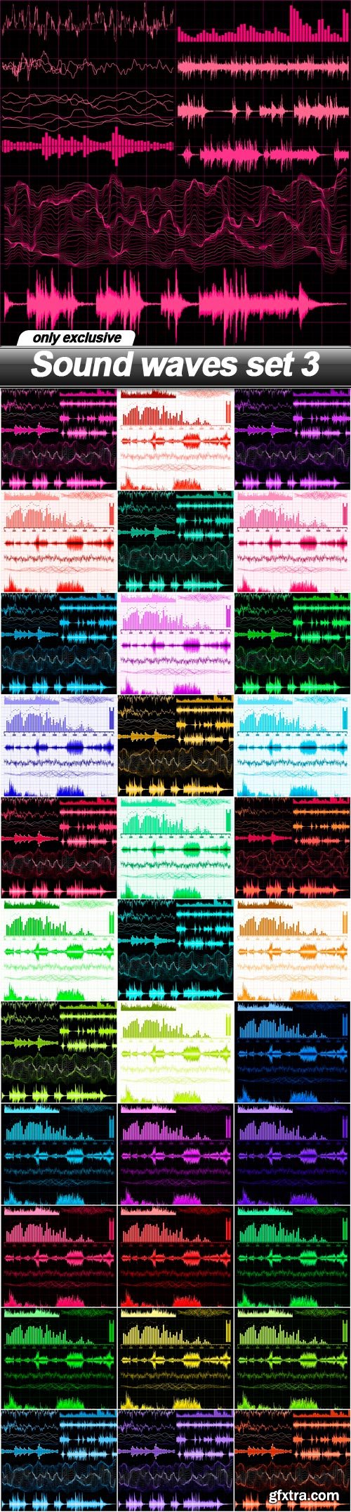 Sound waves set 3 - 34 EPS