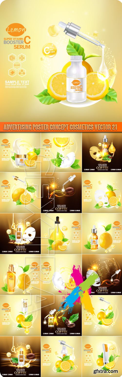 Advertising Poster Concept Cosmetics vector 21