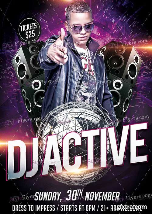 Dj Active V7 PSD Flyer Template