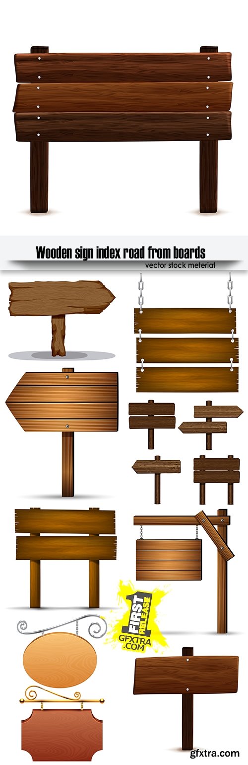 Wooden sign index road from boards