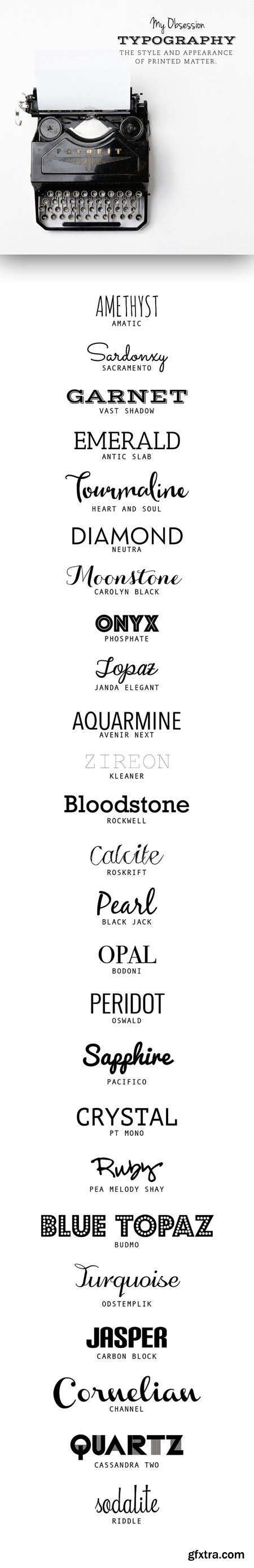 25 Typography Fonts Roundup