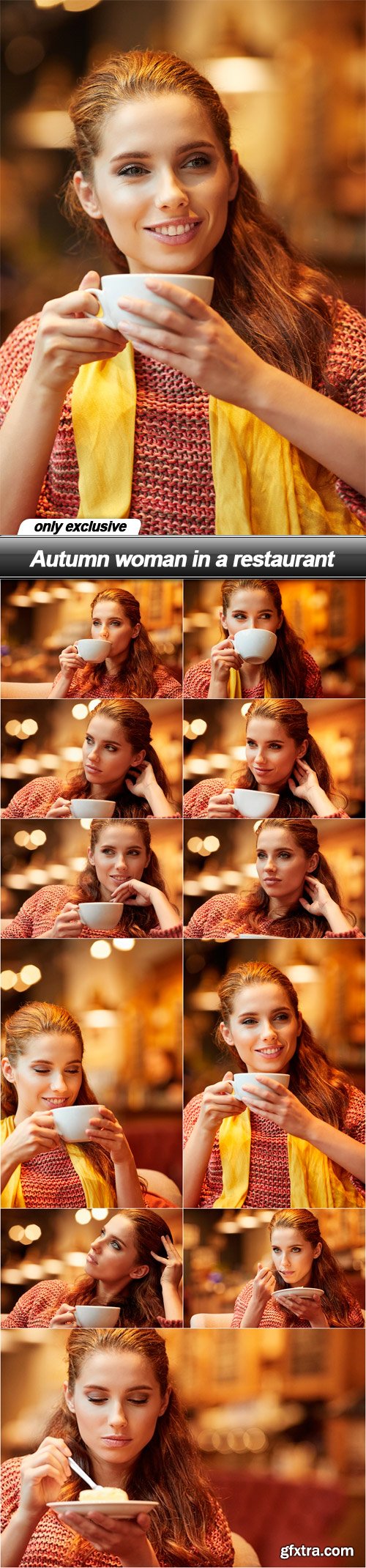 Autumn woman in a restaurant - 11 UHQ JPEG