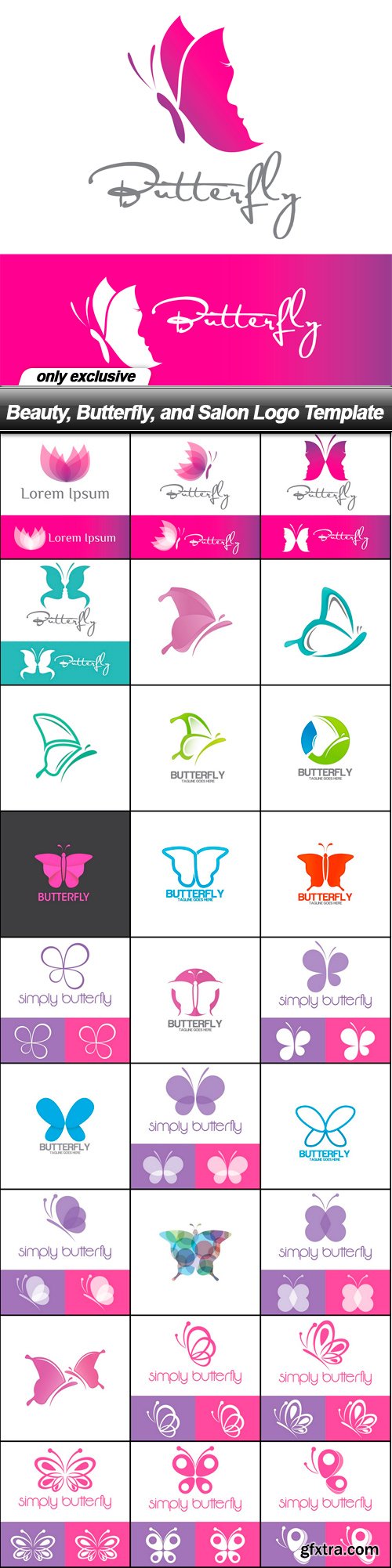 Beauty, Butterfly, and Salon Logo Template - 28 EPS