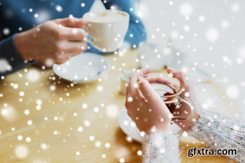 Happy Couple Drinking Tea - 11 UHQ JPEG