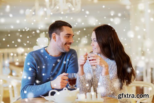 Happy Couple Drinking Tea - 11 UHQ JPEG