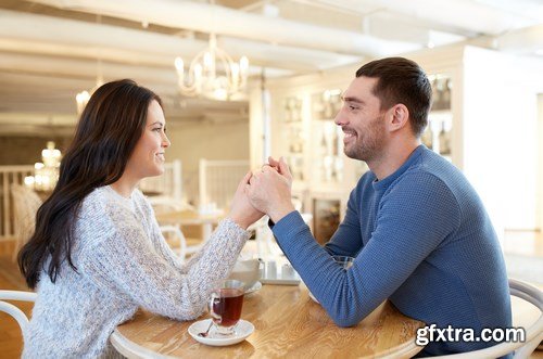 Happy Couple Drinking Tea - 11 UHQ JPEG