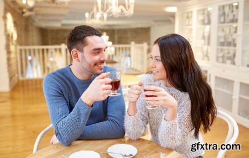 Happy Couple Drinking Tea - 11 UHQ JPEG