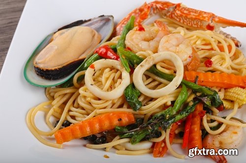 Collection of seafood dish Omar lobster shrimp cancer red fish mussel oyster 25 HQ Jpeg