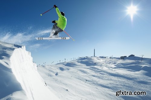 Collection mountain skier skiing slope snow snowboard winter holidays 25 HQ Jpeg