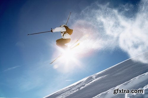 Collection mountain skier skiing slope snow snowboard winter holidays 25 HQ Jpeg