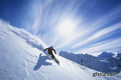 Collection mountain skier skiing slope snow snowboard winter holidays 25 HQ Jpeg