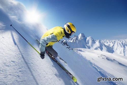 Collection mountain skier skiing slope snow snowboard winter holidays 25 HQ Jpeg