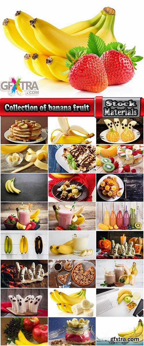 Collection of banana fruit cocktail dessert healthy juice 25 HQ Jpeg