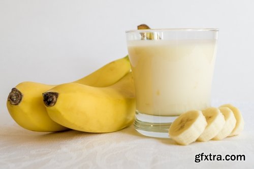 Collection of banana fruit cocktail dessert healthy juice 25 HQ Jpeg