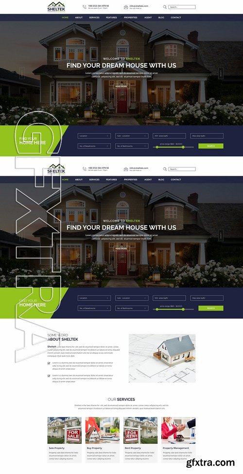 Sheltek - Real Estate PSD Template