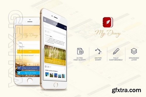 My Diary - UI Mobile Kit