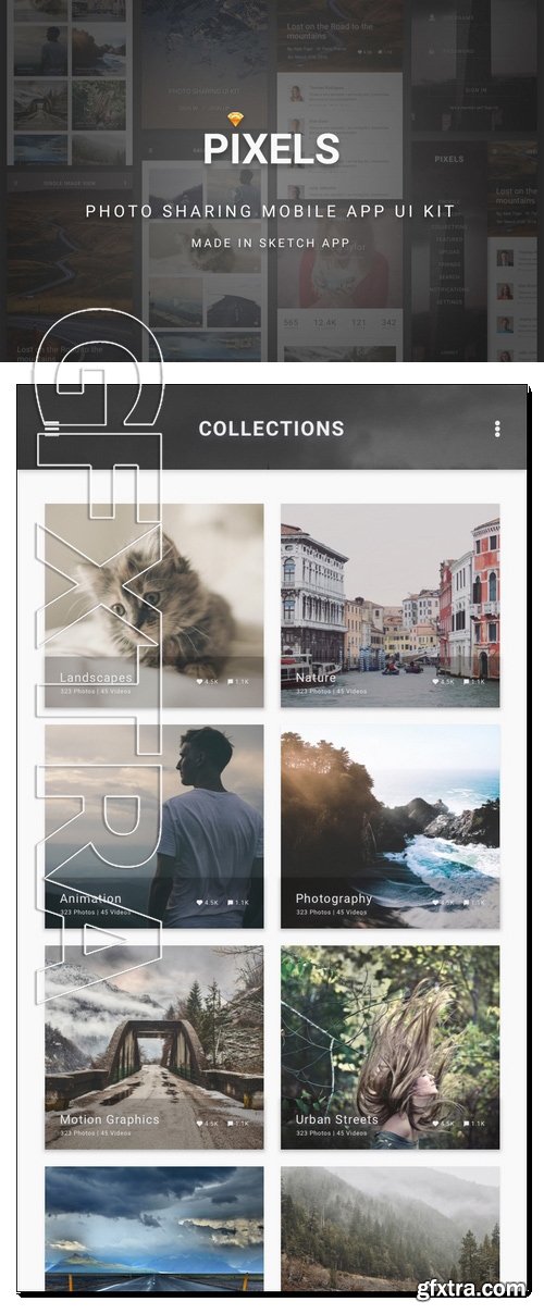 Pixels - Photo Sharing Mobile APP for Sketch