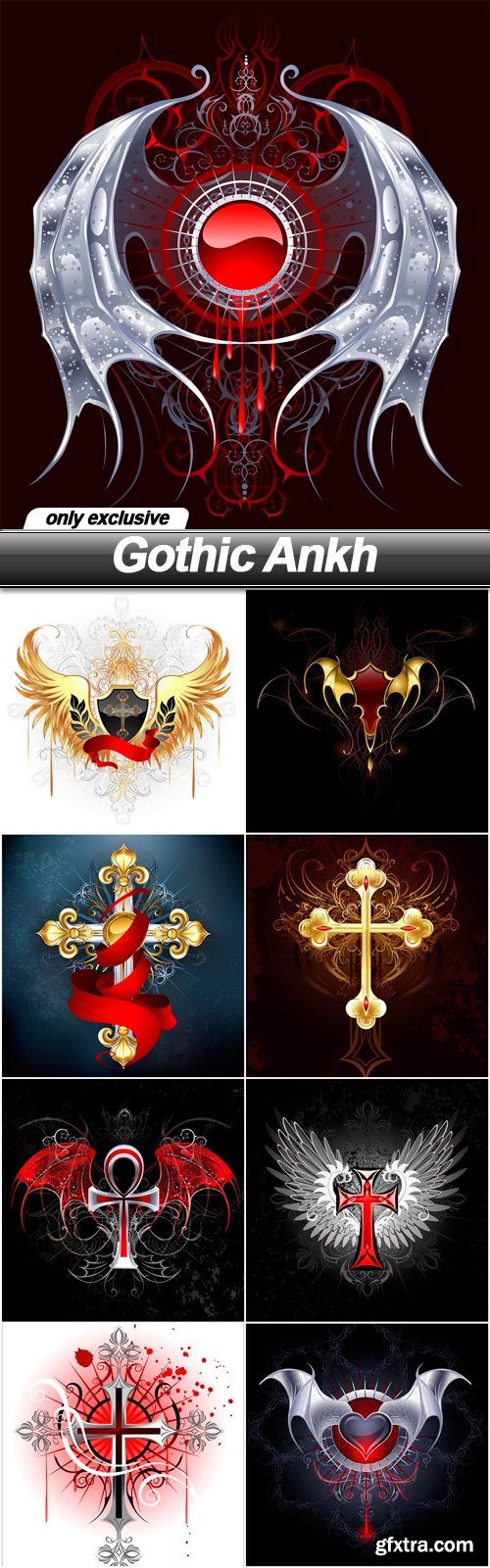 Gothic Ankh - 9 EPS