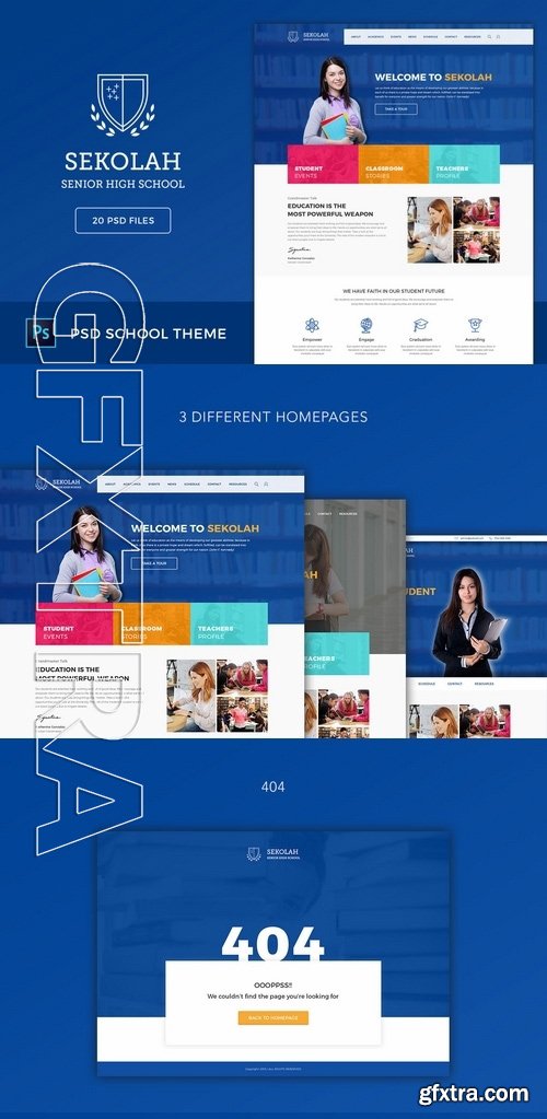 Sekolah - School PSD Template