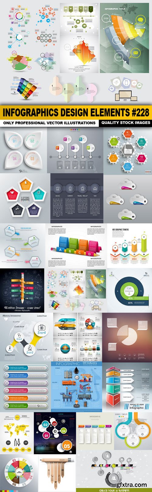 Infographics Design Elements #228 - 25 Vector