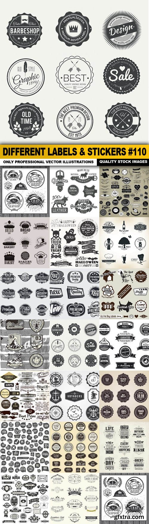 Different Labels & Stickers #110 - 20 Vector » GFxtra