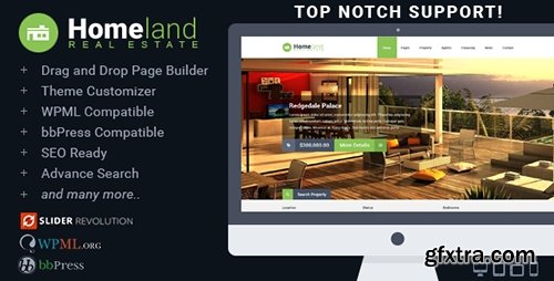 ThemeForest - Homeland v3.0.5 - Responsive Real Estate Theme for WordPress - 6518965