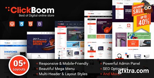 ThemeForest - ClickBoom v1.0.0 - Responsive Magento 2 Theme for Digital/Fashion Online Shop - 18482189