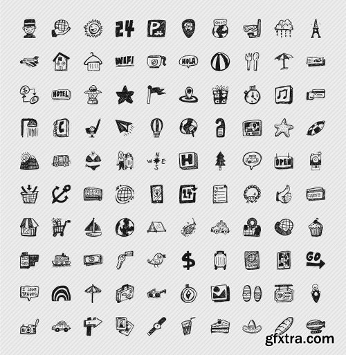 Travel Hand Drawn Icons