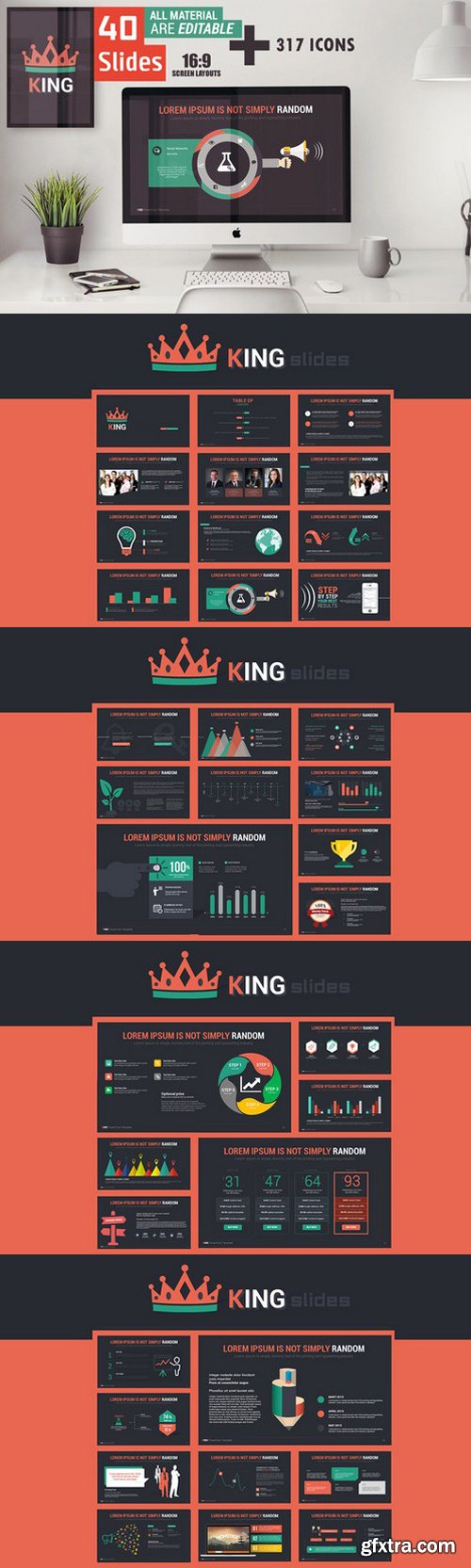 CM - King PowerPoint Template 959633