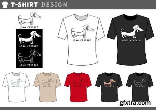 T-Shirts Art - Print Design 2 - 18xEPS - Stock Vector