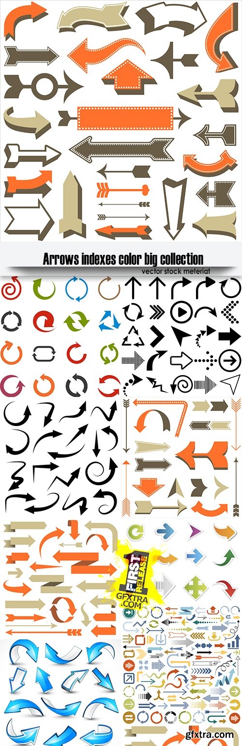 Arrows indexes color big collection