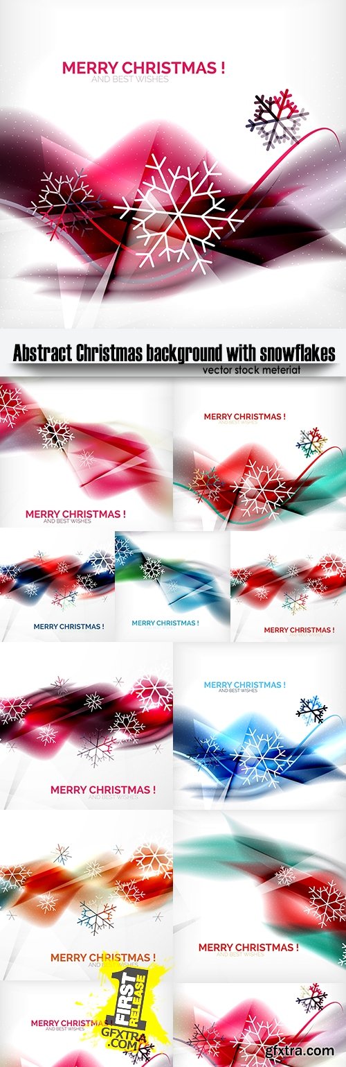 Abstract Christmas background with snowflakes