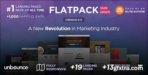 ThemeForest - FLATPACK v3.0 - Multipurpose Unbounce Pack - 8850389