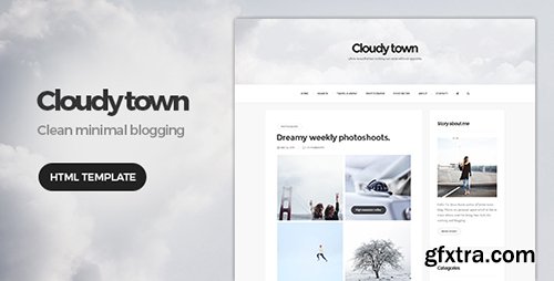 ThemeForest - Cloudy Town v1.0 - Clean Minimal Blog Template - 15660514