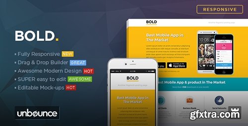 ThemeForest - BOLD v1.0 - Unbounce App Landing Page Template - 10843862