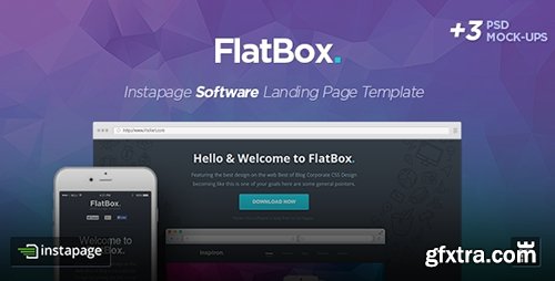 ThemeForest - FlatBox v1.0 - Instapage Startup Landing Page Template - 9493020