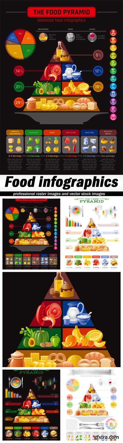 Food infographics - 5 EPS