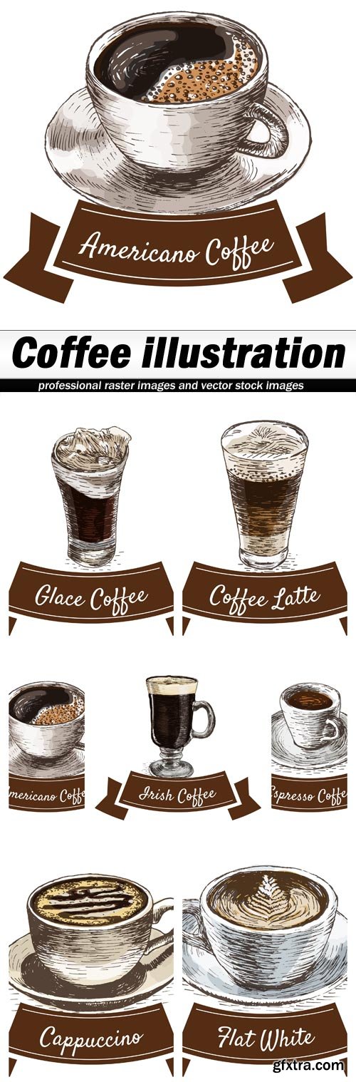 Coffee illustration - 7 EPS