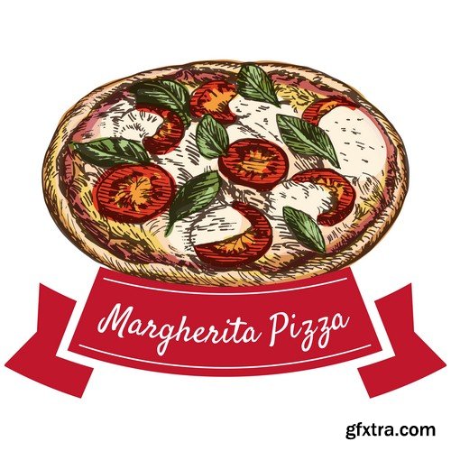 Pizza illustration - 6 EPS