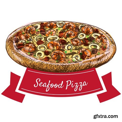 Pizza illustration - 6 EPS