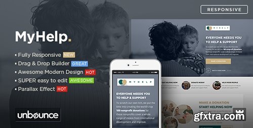 ThemeForest - MyHelp v1.0 - Non-Profit Unbounce Landing page Template - 10988527